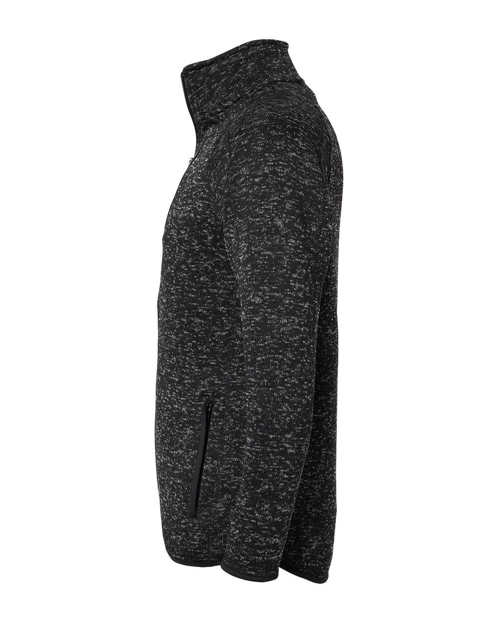 Men's Sweater Knit Jacket - DirectSide - B01086503 - Heather Black