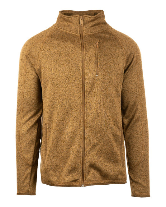 Men's Sweater Knit Jacket - Front - B01086553 - Coyote