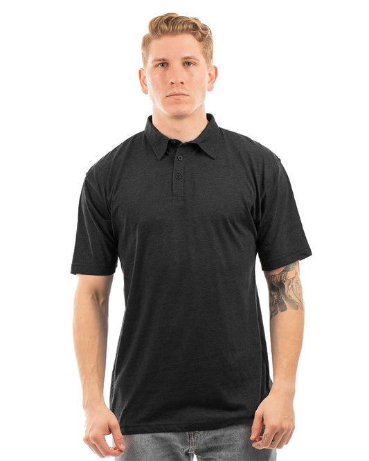 Men's Fader Play Polo - Front - B01986093 - Heather Charcoal