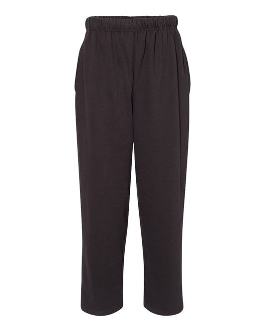 Men's Open-Bottom Sweatpants - Front - B76185502 - Black