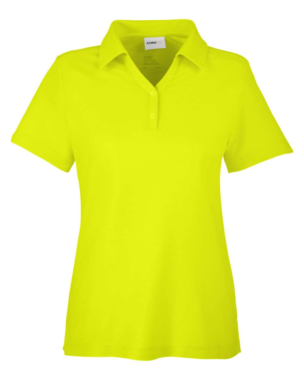 Women's Fusion ChromaSoft™ Pique Polo - Front - B280A7162 - Safety Yellow