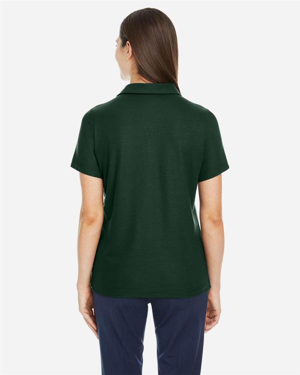 Women's Fusion ChromaSoft™ Pique Polo - OnModelBack - B280A7542 - Forest