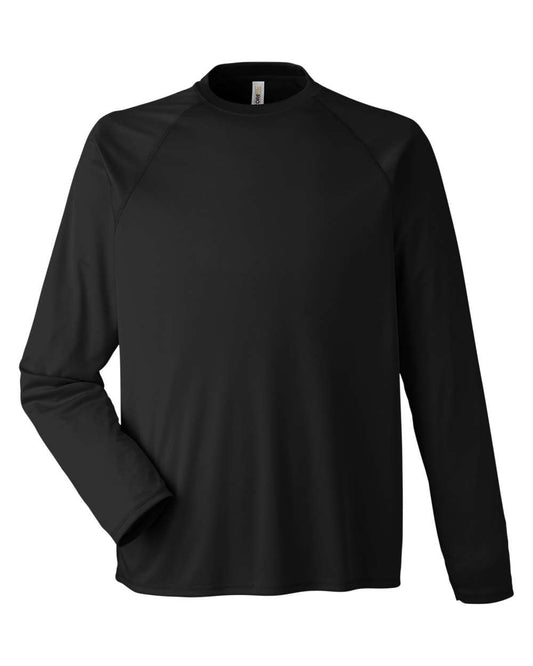 Unisex Ultra UVP™ Marina Raglan Long Sleeve T-Shirt - Front - B269A7502 - Black