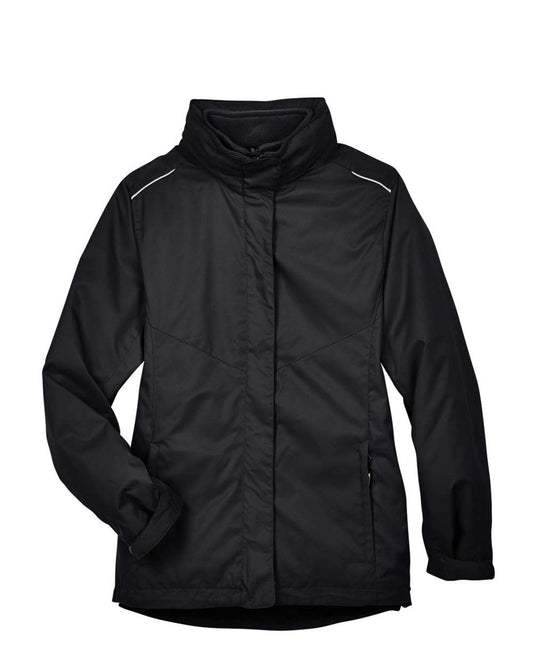 Women's 3-in-1 Jacket with Fleece Liner - Front - B218A7502 - Black