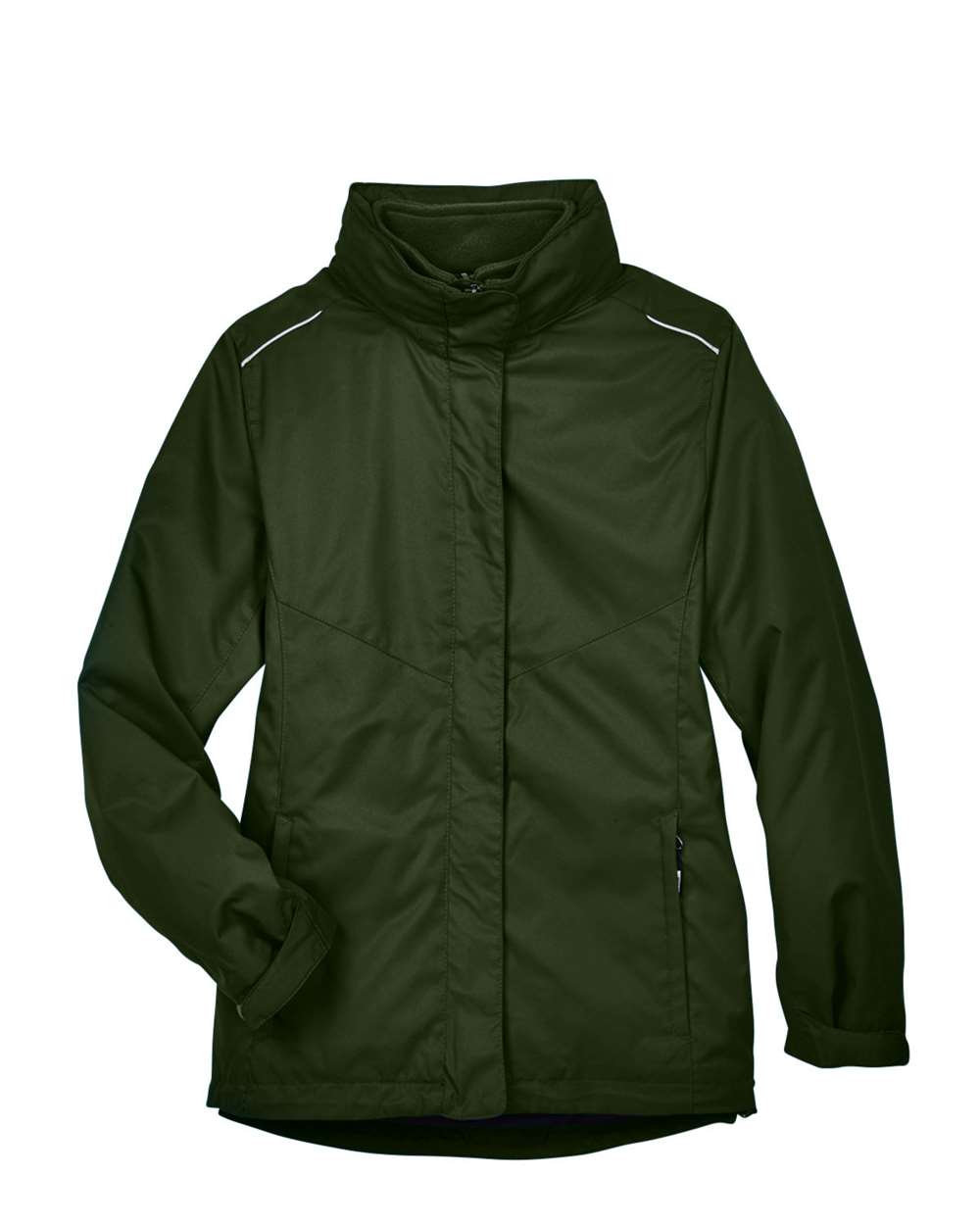 Women's 3-in-1 Jacket with Fleece Liner - Front - B218A7542 - Forest