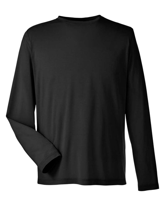 Unisex Fusion ChromaSoft™ Performance Long Sleeve T-Shirt - Front - B271A7502 - Black