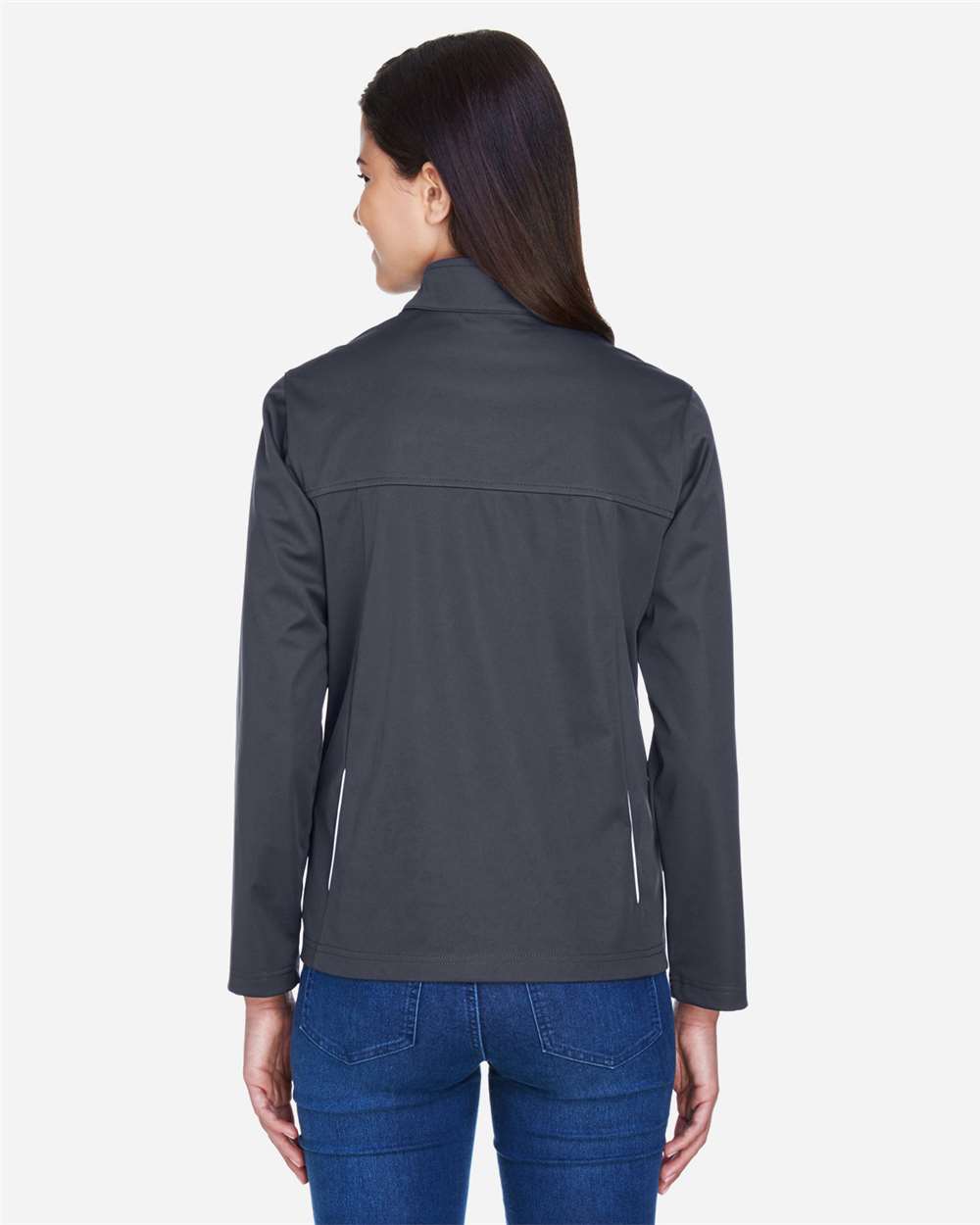 Women's Techno Lite Three-Layer Knit Tech-Shell - OnModelBack - B304A7582 - Carbon