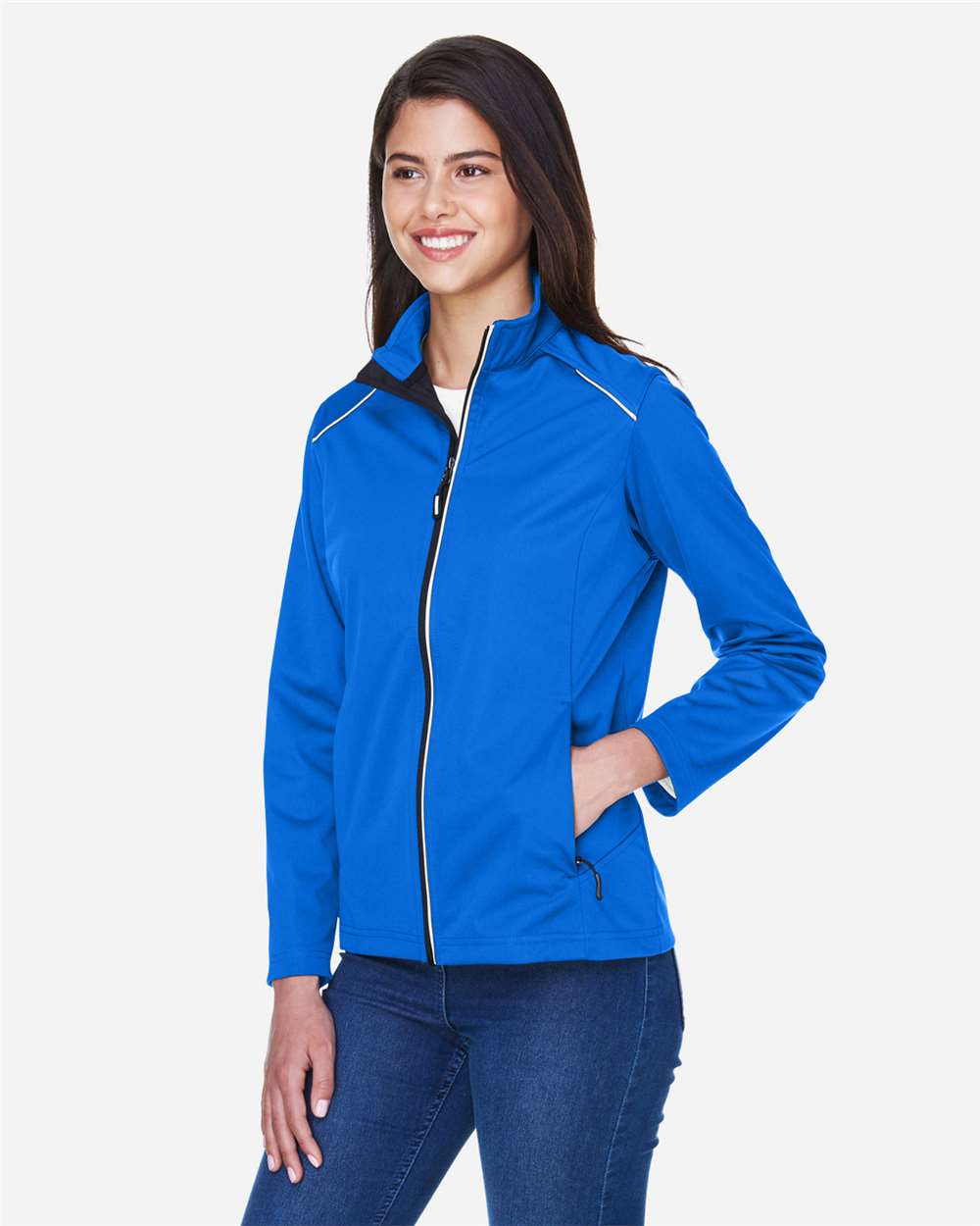 Women's Techno Lite Three-Layer Knit Tech-Shell - OnModelSide - B304A7752 - True Royal