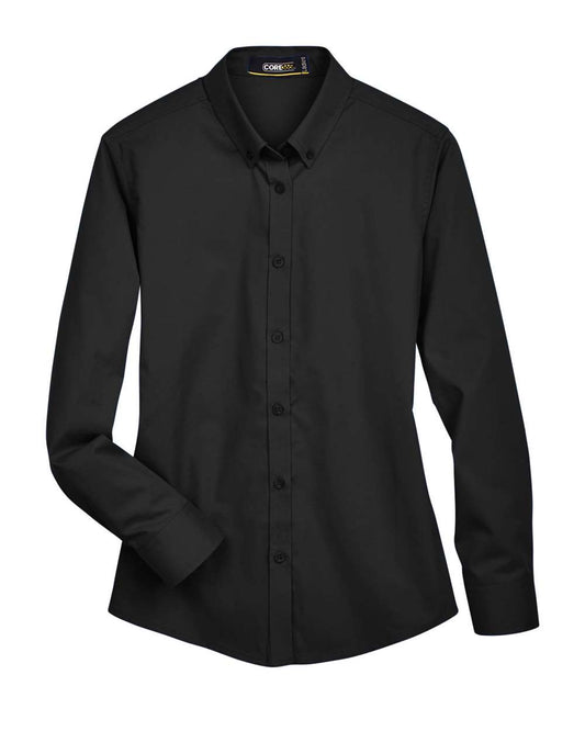 Women's Operate Twill Shirt - Front - B216A7502 - Black