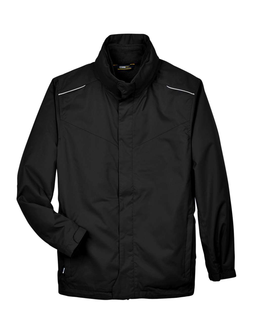 Men's Tall Region 3-in-1 Jacket with Fleece Liner - Front - B245A7505 - Black