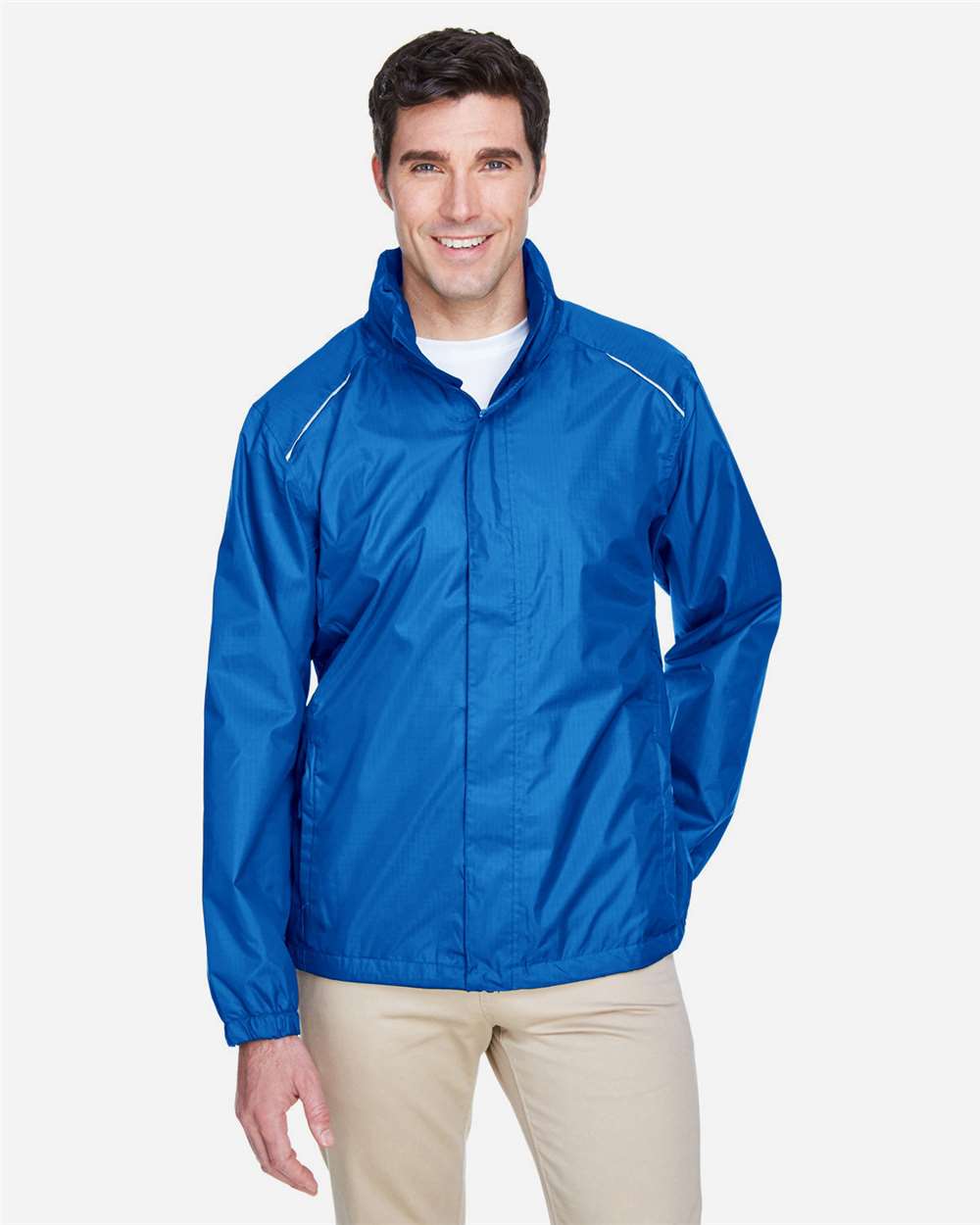 Men's Climate Seam Sealed Lightweight Variegated Ripstop Jacket - OnModelFront - B230A7753 - True Royal