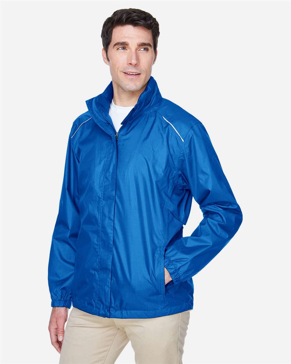 Men's Climate Seam Sealed Lightweight Variegated Ripstop Jacket - OnModelSide - B230A7753 - True Royal