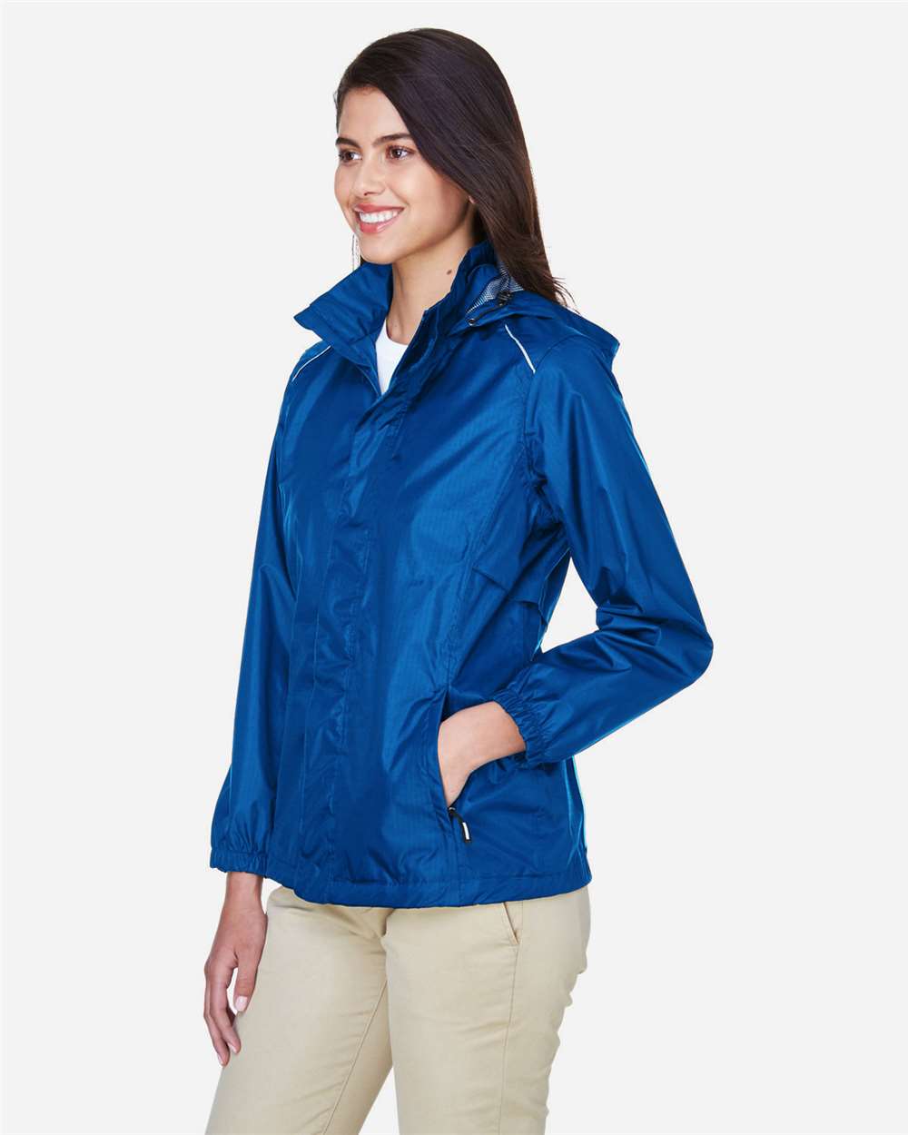 Women's Climate Seam-Sealed Lightweight Variegated Ripstop Jacket - OnModelSide - B211A7752 - True Royal