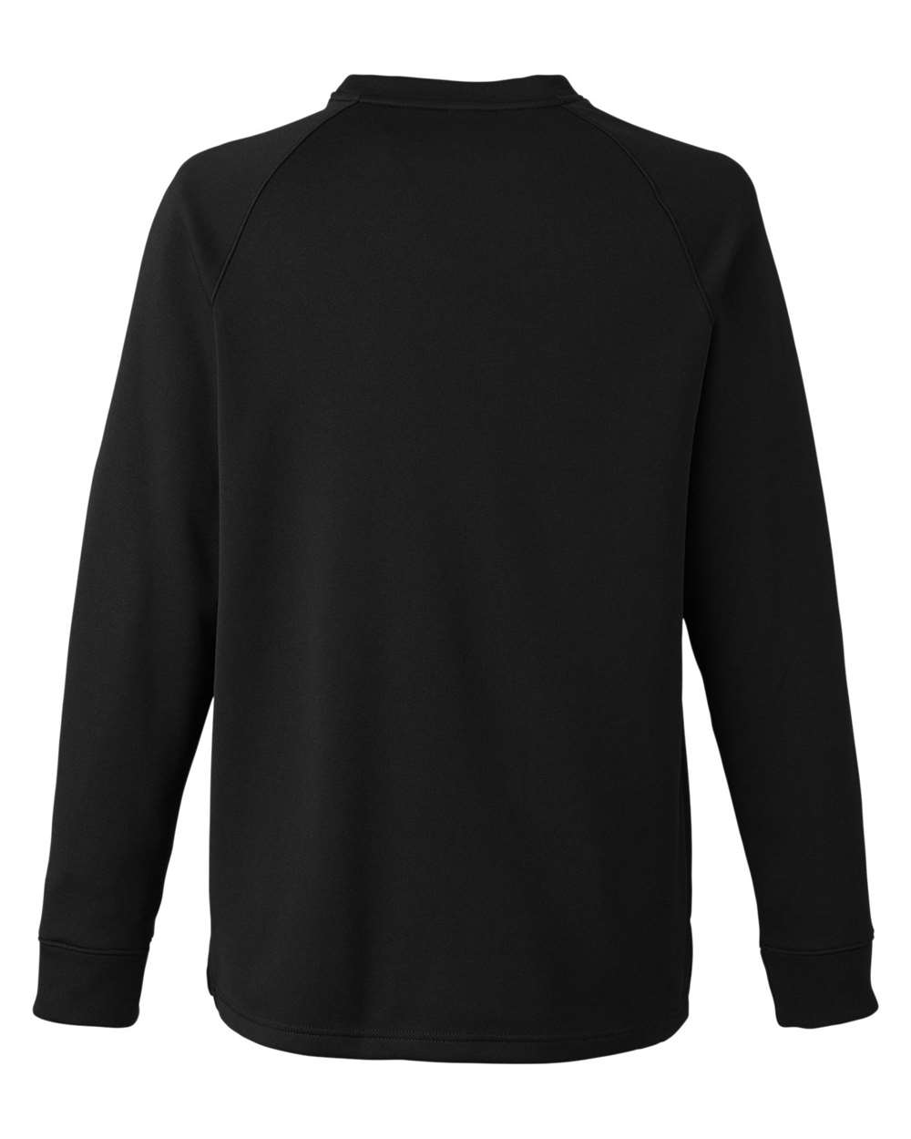Unisex Fusion ChromaSoft™ Fleece Crewneck Pullover - Back - B321A7509 - Black