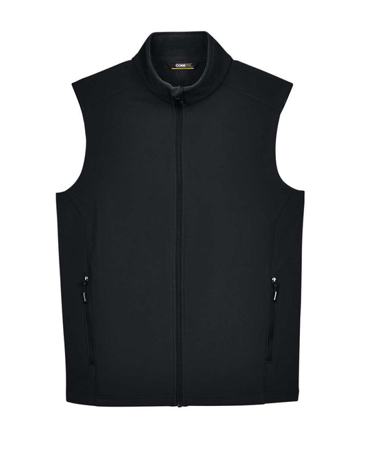 Men's Cruise Two-Layer Fleece Bonded Soft Shell Vest - Front - B297A7503 - Black