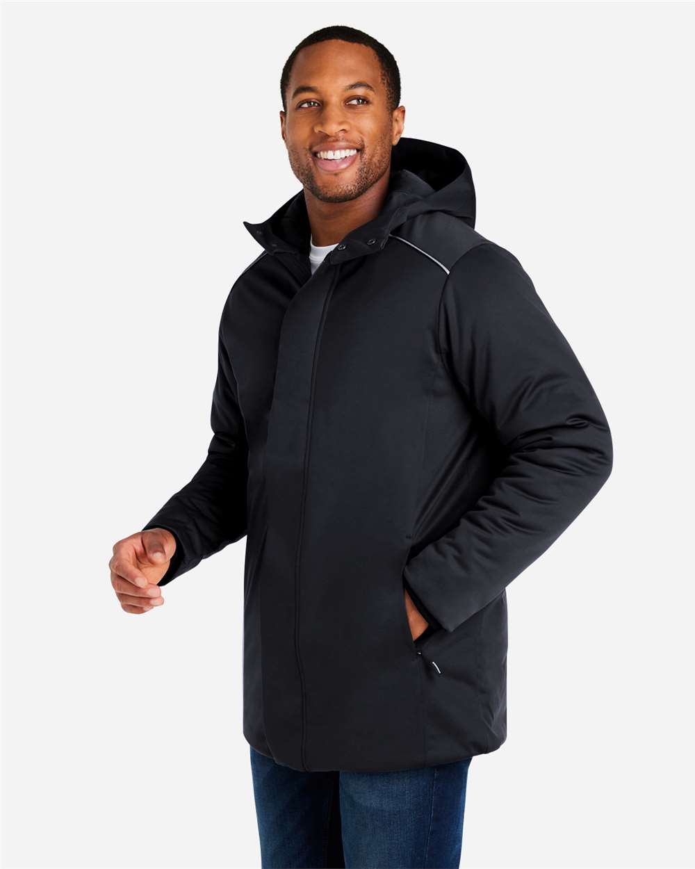 Unisex Techno Lite Flat-Fill Insulated Jacket - OnModelSide - B310A7502 - Black