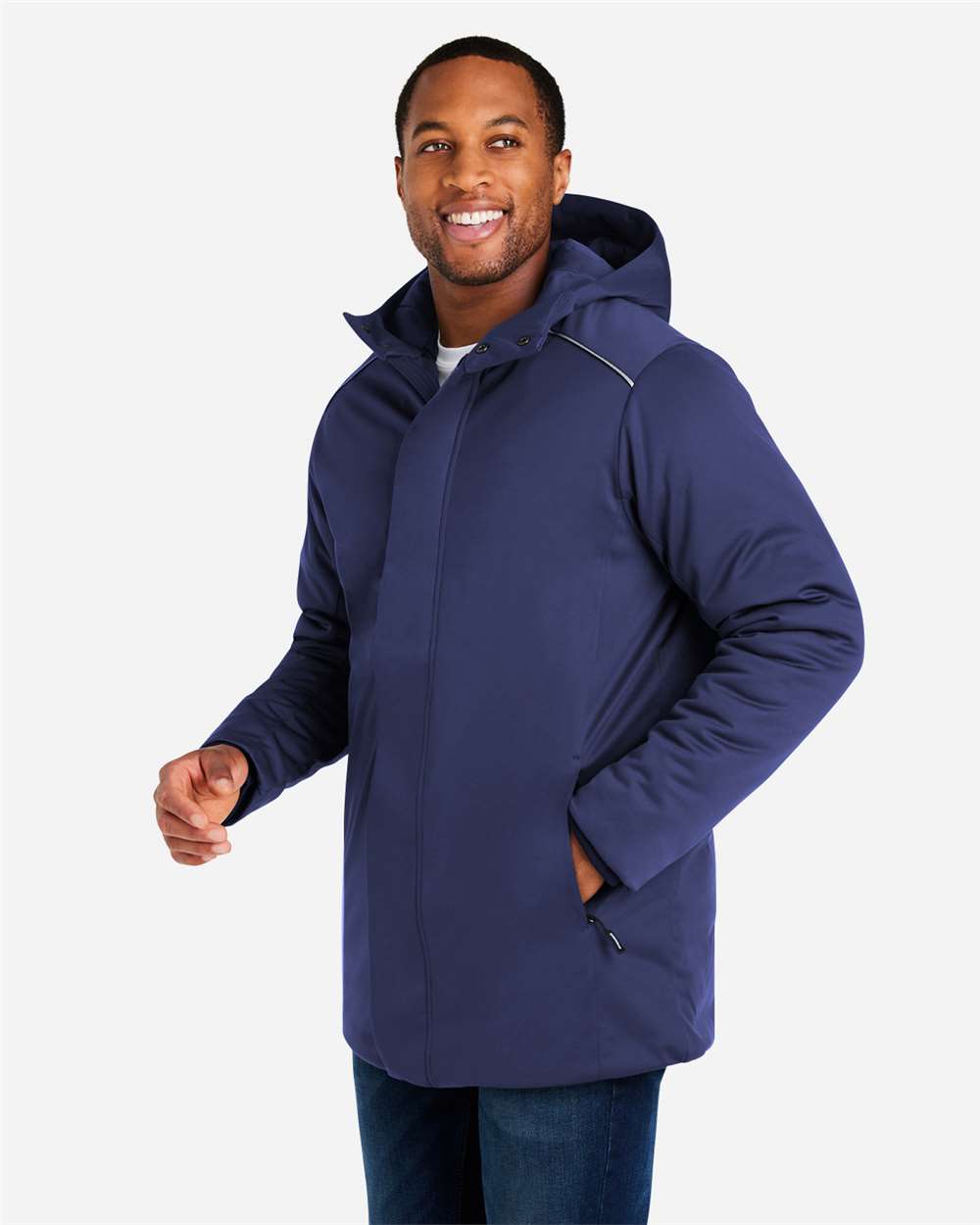 Unisex Techno Lite Flat-Fill Insulated Jacket - OnModelSide - B310A7652 - Classic Navy