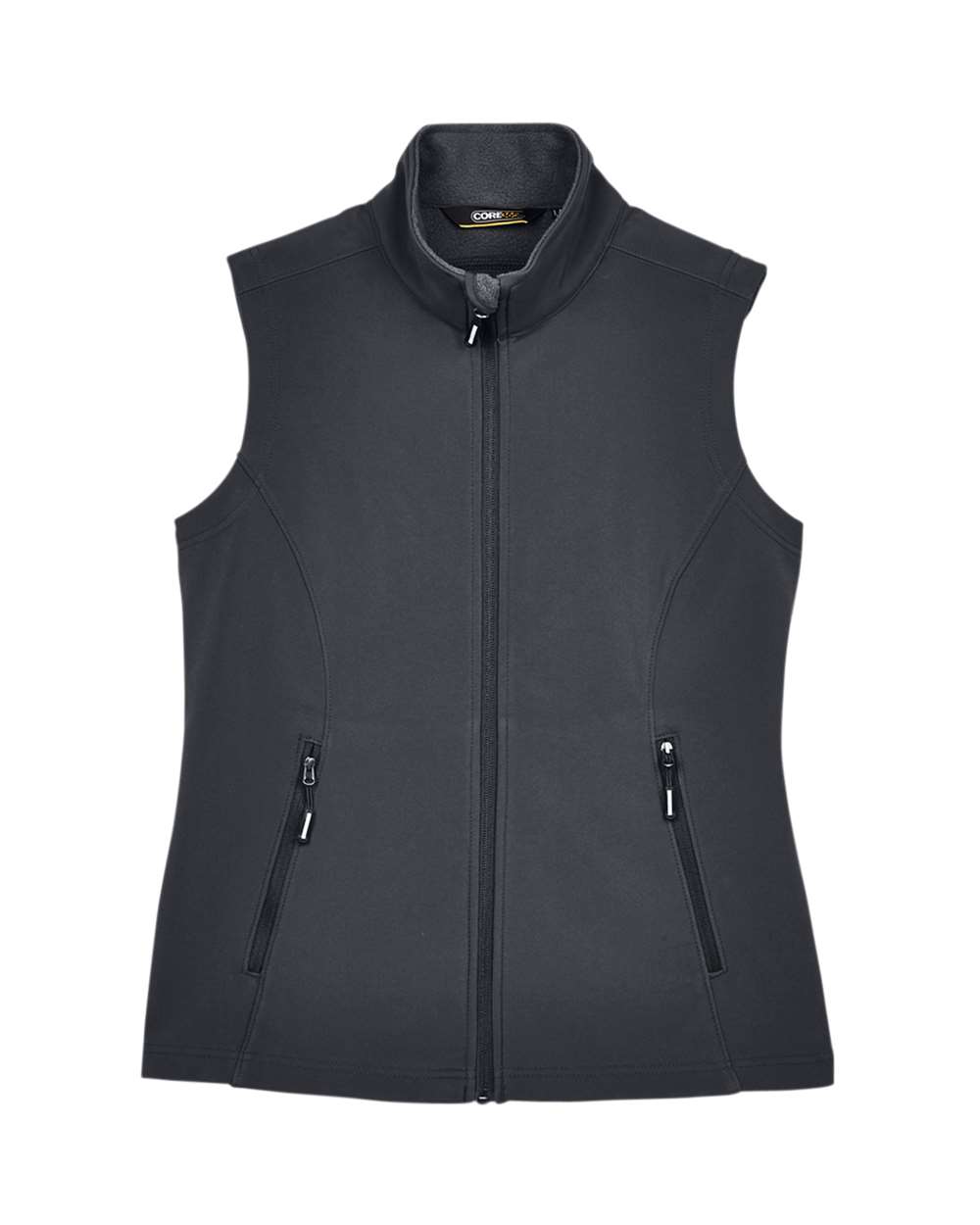 Women's Cruise Two-Layer Fleece Bonded Soft Shell Vest - Front - B298A7582 - Carbon