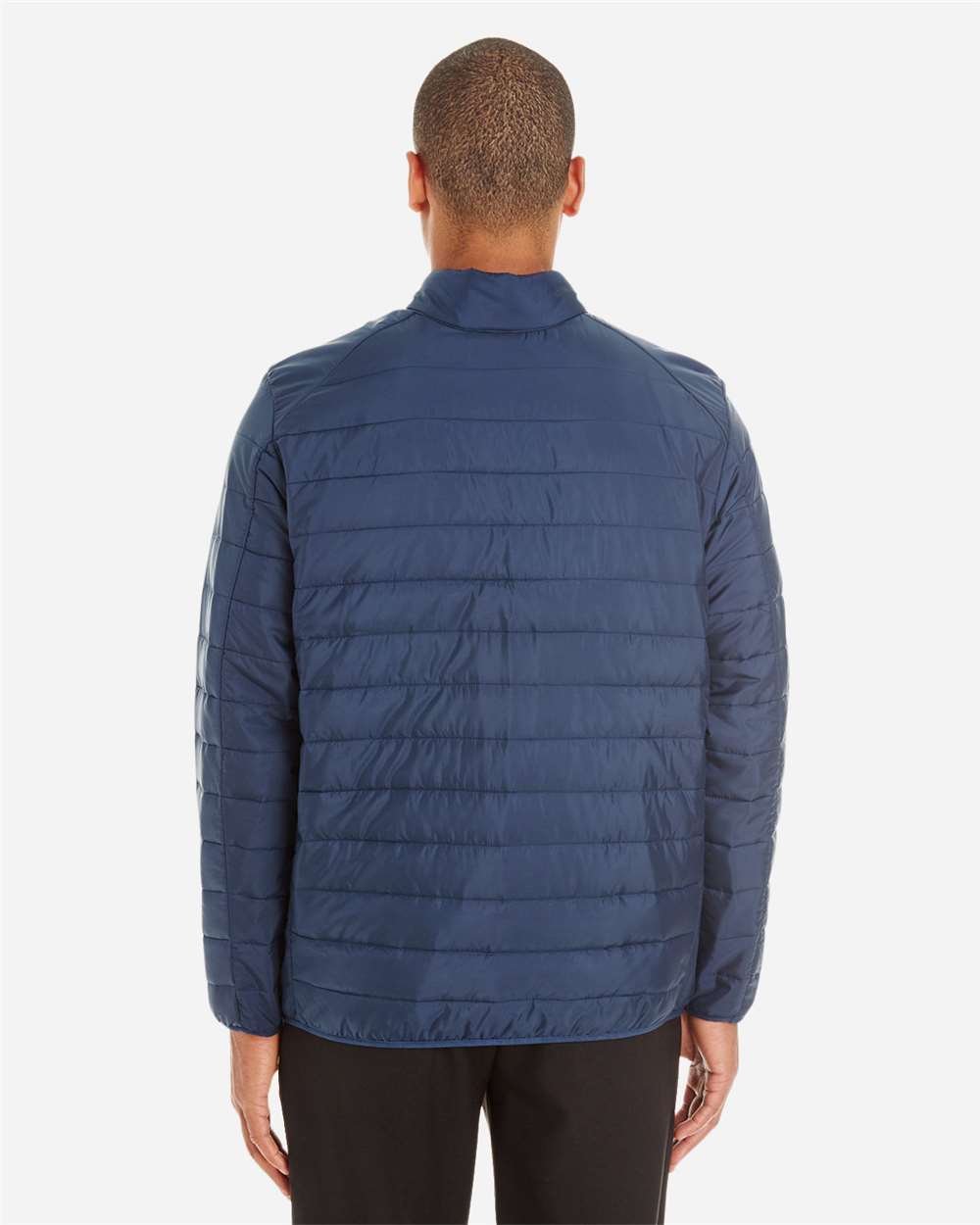 Men's Tall Prevail Packable Puffer - OnModelBack - B295A7655 - Classic Navy