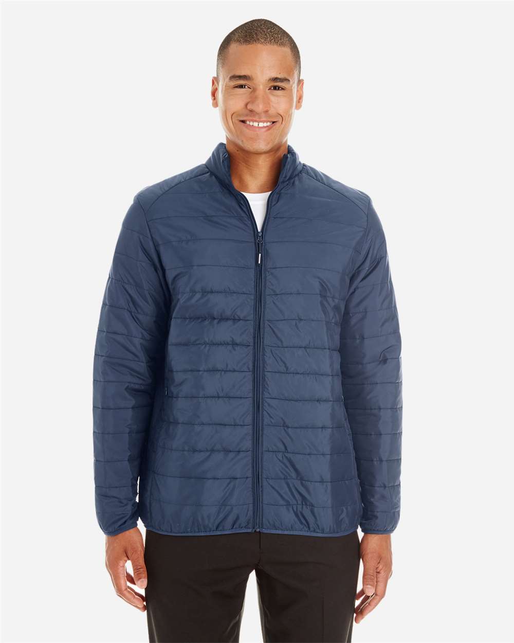 Men's Tall Prevail Packable Puffer - OnModelFront - B295A7655 - Classic Navy