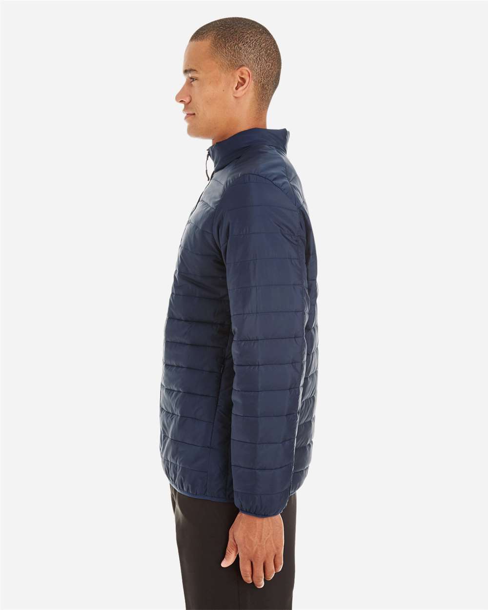 Men's Tall Prevail Packable Puffer - OnModelSide - B295A7655 - Classic Navy