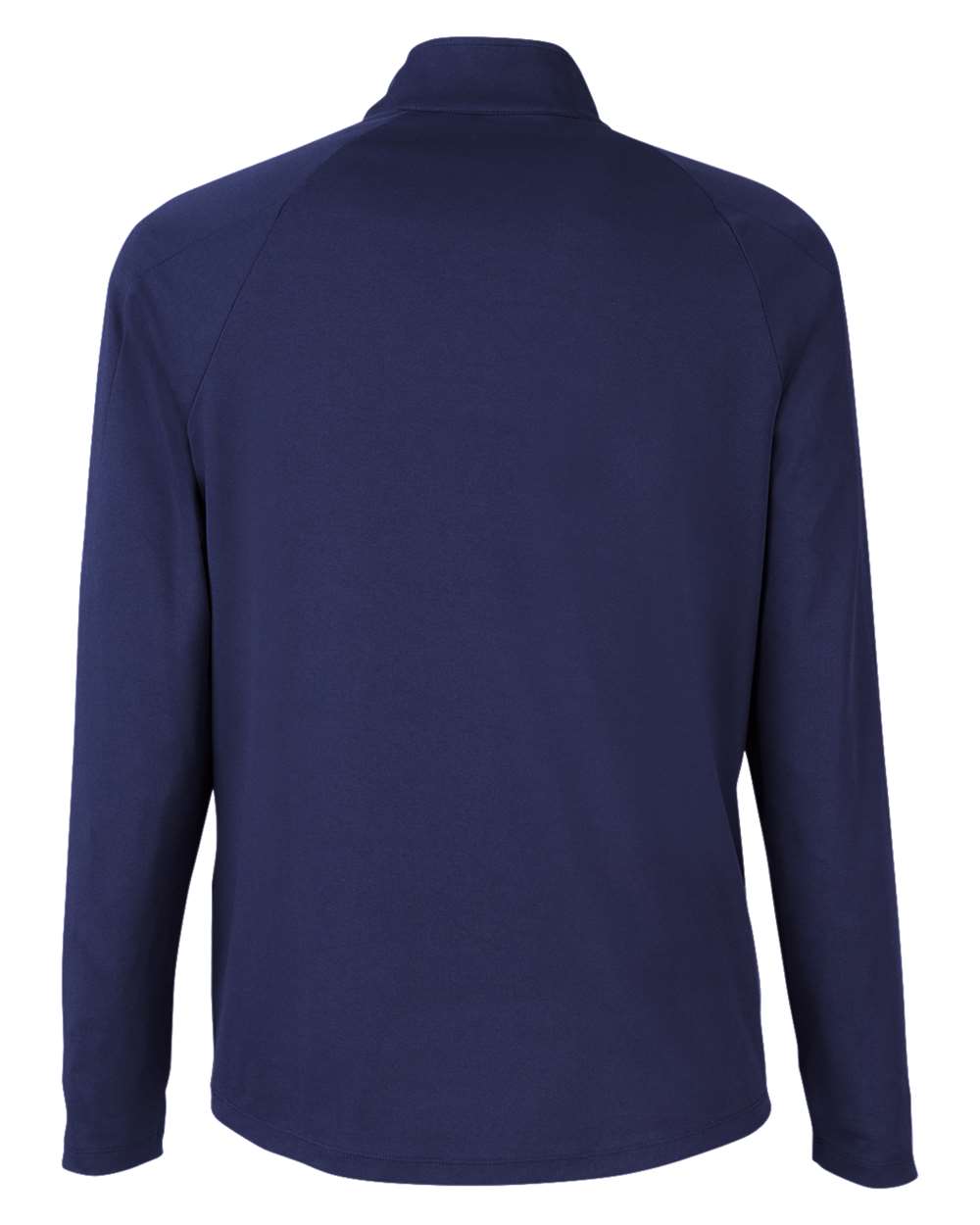Men's Origin Performance Pique Quarter-Zip Pullover - Back - B288A7653 - Classic Navy Heather/ Carbon