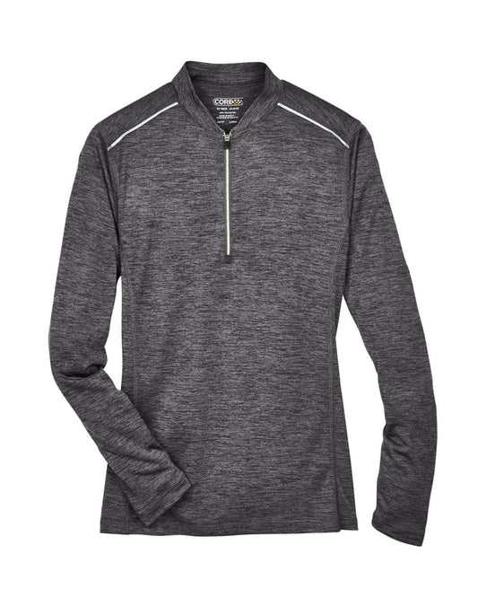 Women's Kinetic Performance Quarter-Zip Pullover - Front - B283A7582 - Carbon/ Black