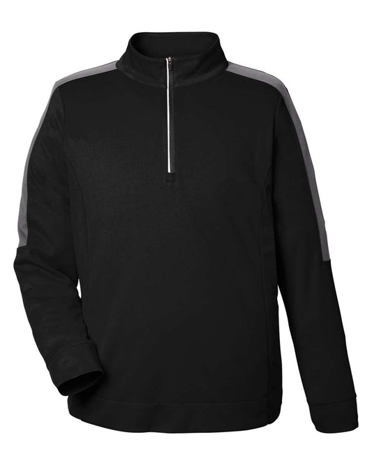 Men's Market Snag Protect Mesh Colorblock Quarter-Zip Pullover - Front - B284A7503 - Black/ Carbon