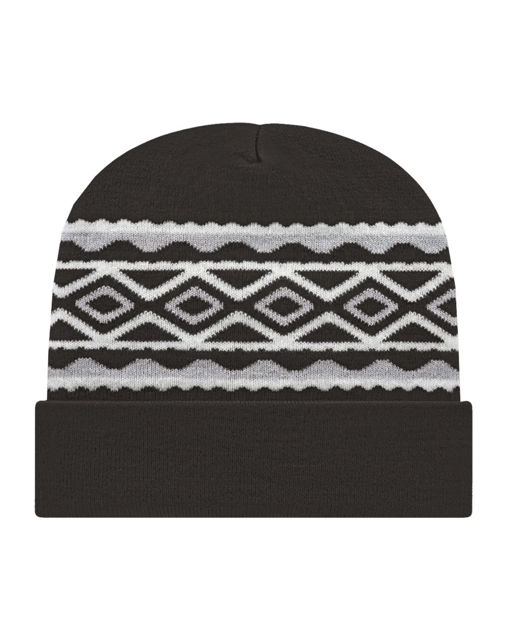 USA- Made Diamond Cuffed Beanie - styleImage