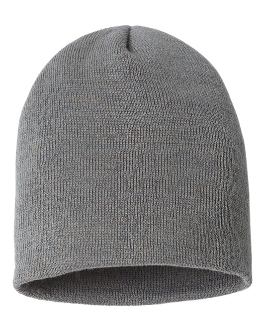 USA-Made Sustainable Beanie - Front - B05595590 - Grey