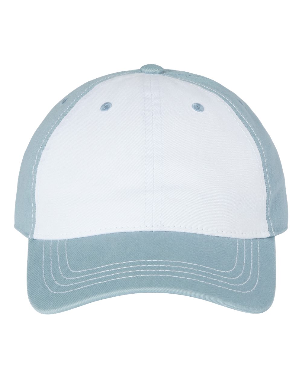Relaxed Golf Dad Hat - Front - B07195310 - White/ Smoke Blue