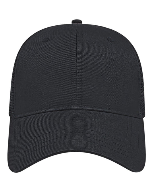 X-tra Value Polyester Trucker Cap - Front - B20895500 - Black/ Black