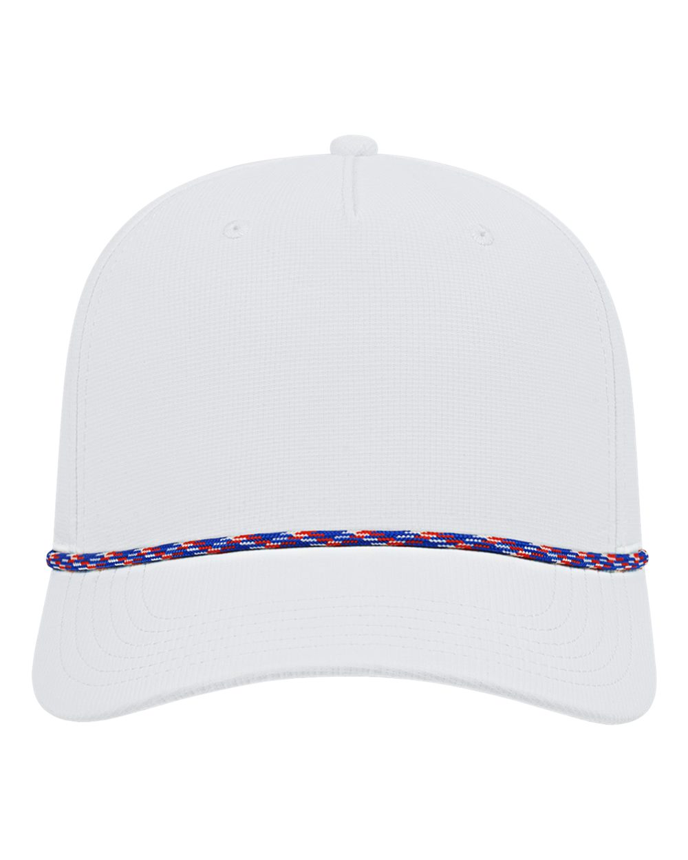 Athletic Rope Cap - Front - B21495010 - White-Red/ White/ Royal