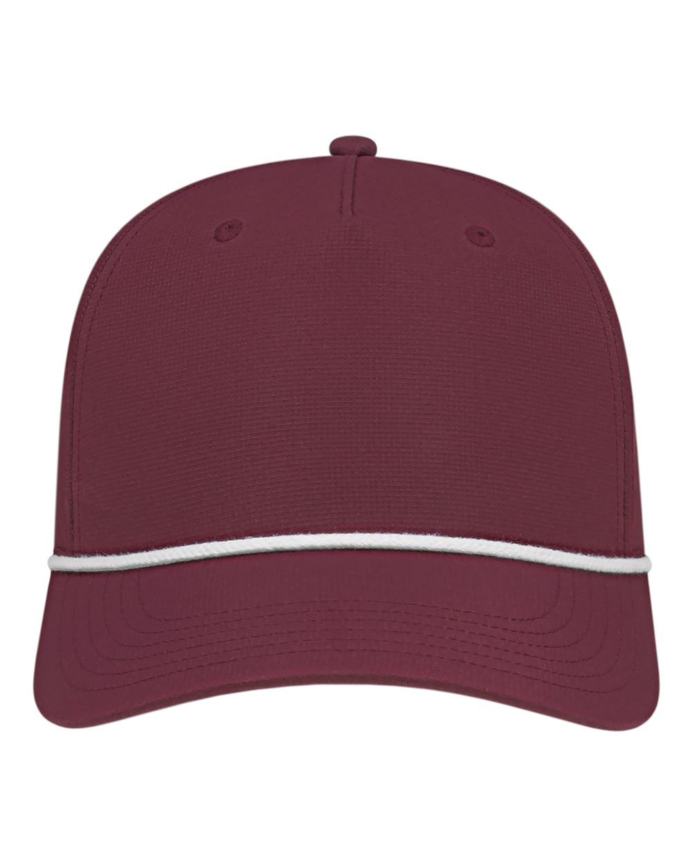 Athletic Rope Cap - Front - B21495700 - Merlot/ White