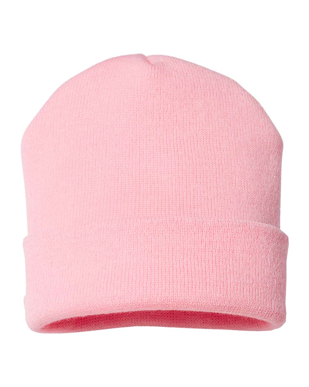 USA-Made 12" Cuffed Beanie - Front - B01595300 - Pink