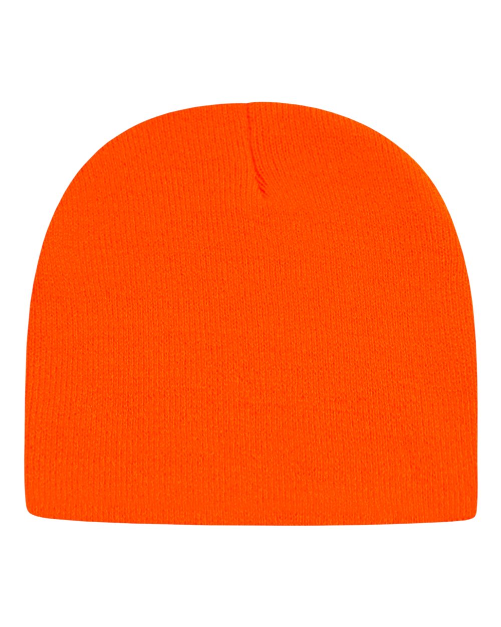 USA-Made 8 1/2" Beanie - Back - B01695660 - Neon Blaze Orange
