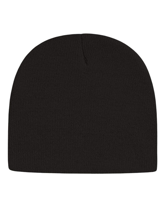 USA-Made 8 1/2" Beanie - Front - B01695500 - Black
