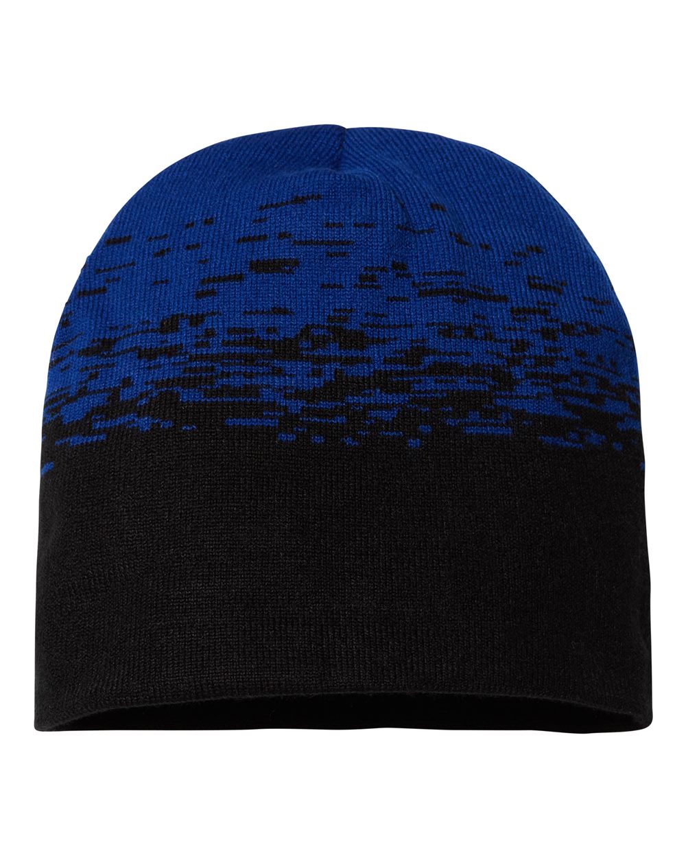 USA-Made Static Beanie - Front - B46995110 - Black/ True Royal