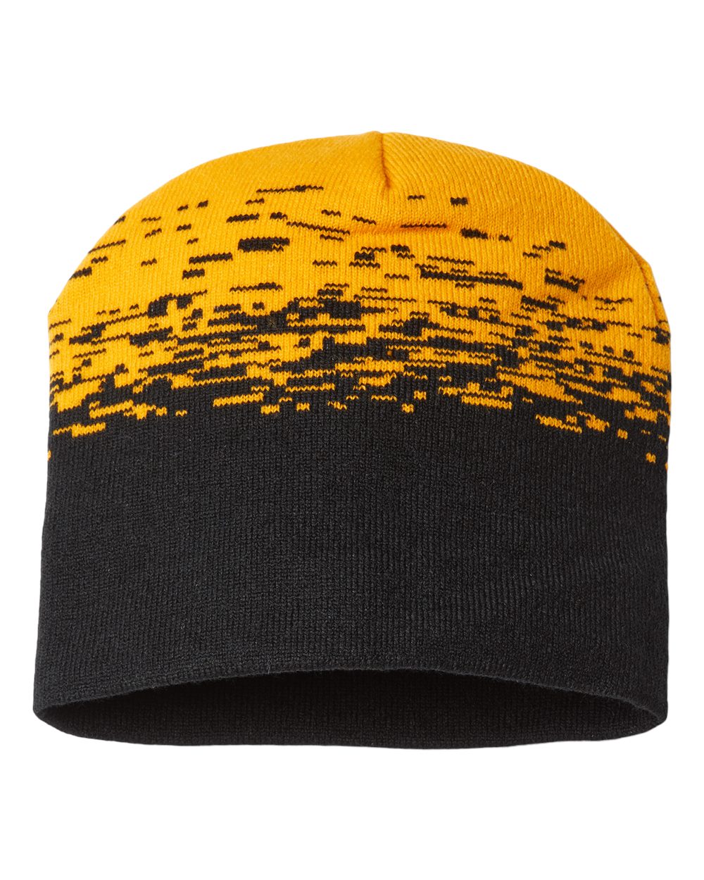 USA-Made Static Beanie - Front - B46995520 - Black/ Gold