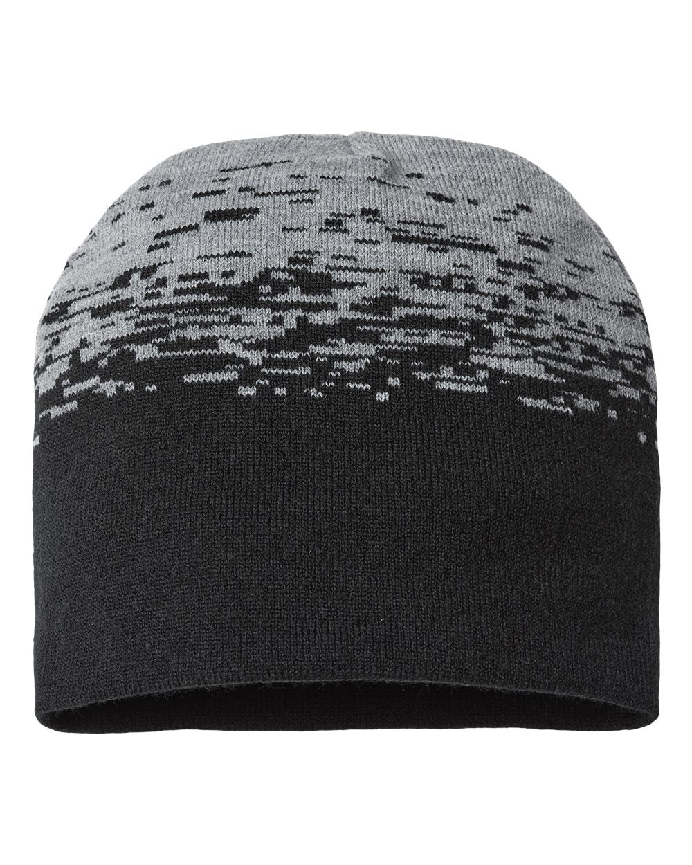 USA-Made Static Beanie - Front - B46995530 - Black/ Heather