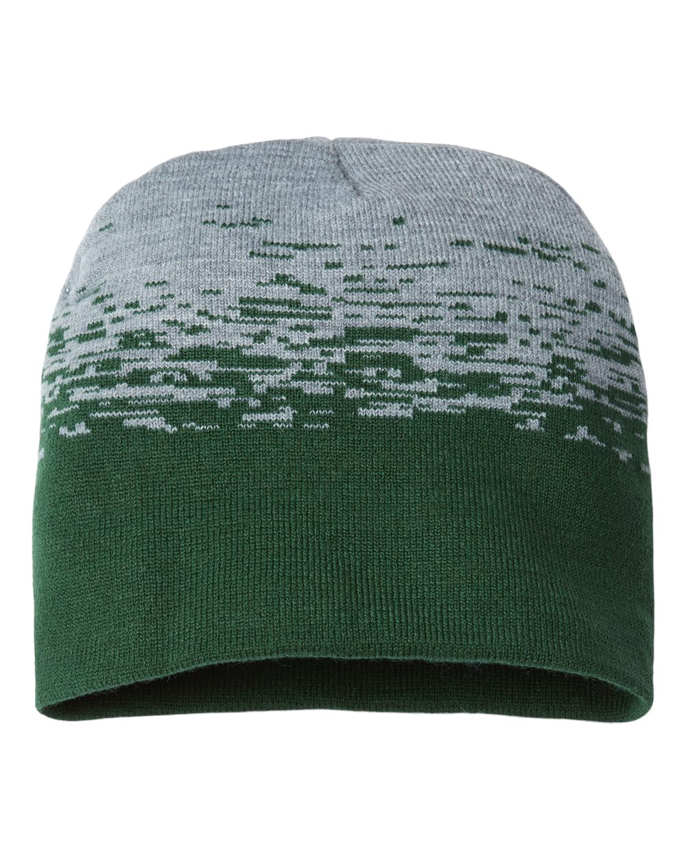 USA-Made Static Beanie - Front - B46995540 - Forest Green/ Heather