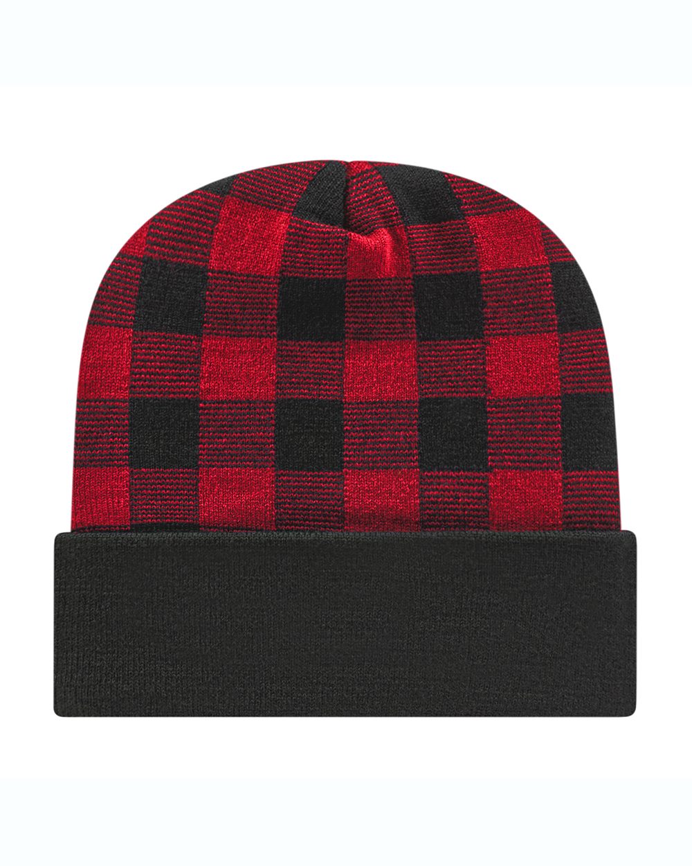 USA-Made Plaid Beanie - styleImage