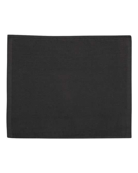 Velour Hemmed Towel - Front - B75766500 - Black