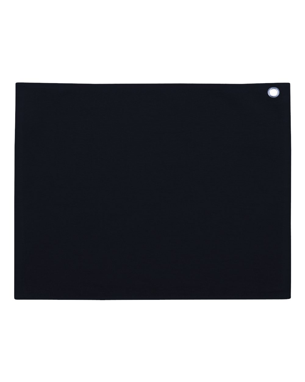 Velour Hemmed Towel with Grommet & Hook - Front - B75866500 - Black