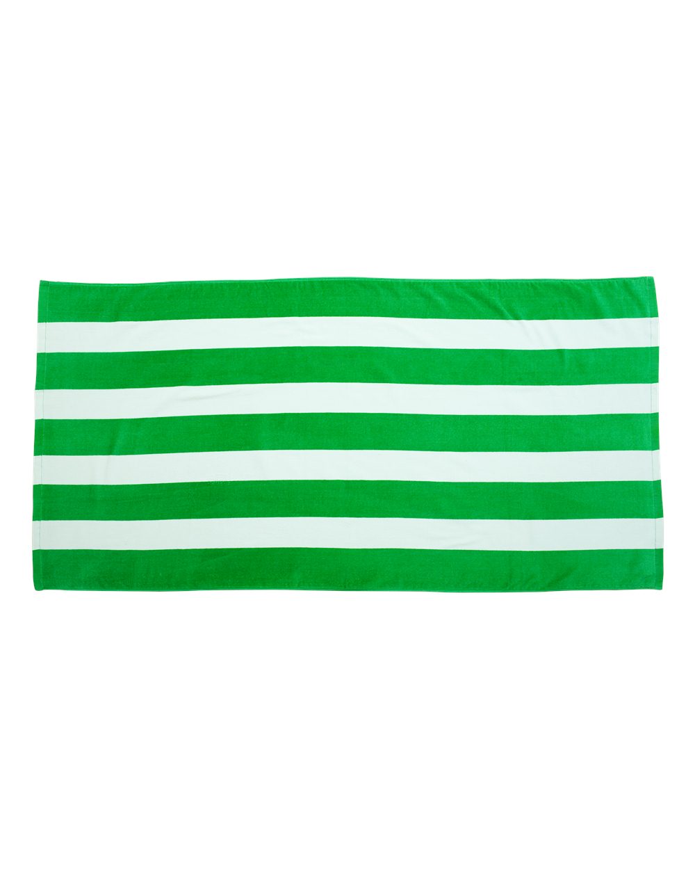 Cabana Stripe Velour Beach Towel - Front - B76266600 - Kelly