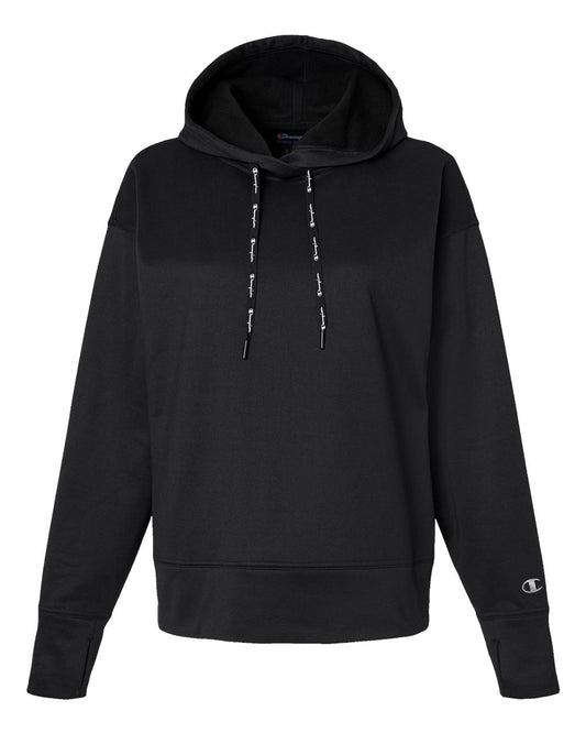 Women's Sport Hooded Sweatshirt - Front - B03184503 - Black