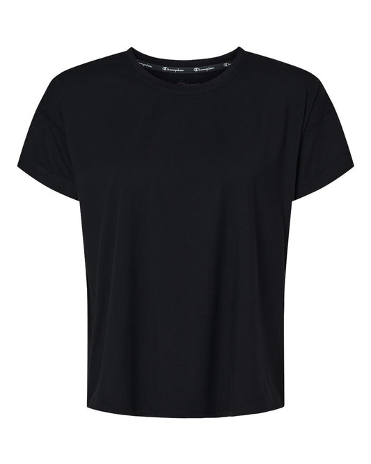 Women's Sport Soft Touch T-Shirt - Front - B03484503 - Black