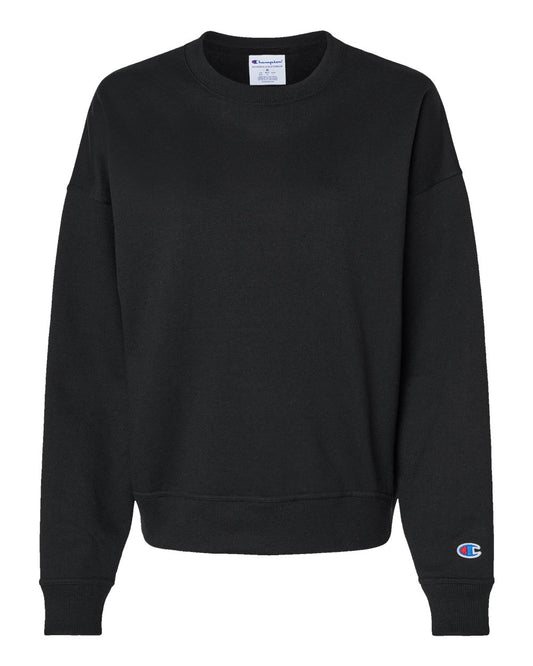 Women's Powerblend® Crewneck Sweatshirt - Front - B04484503 - Black