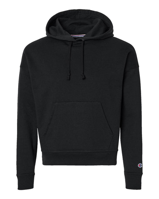 Women's Powerblend® Hooded Sweatshirt - Front - B04584503 - Black