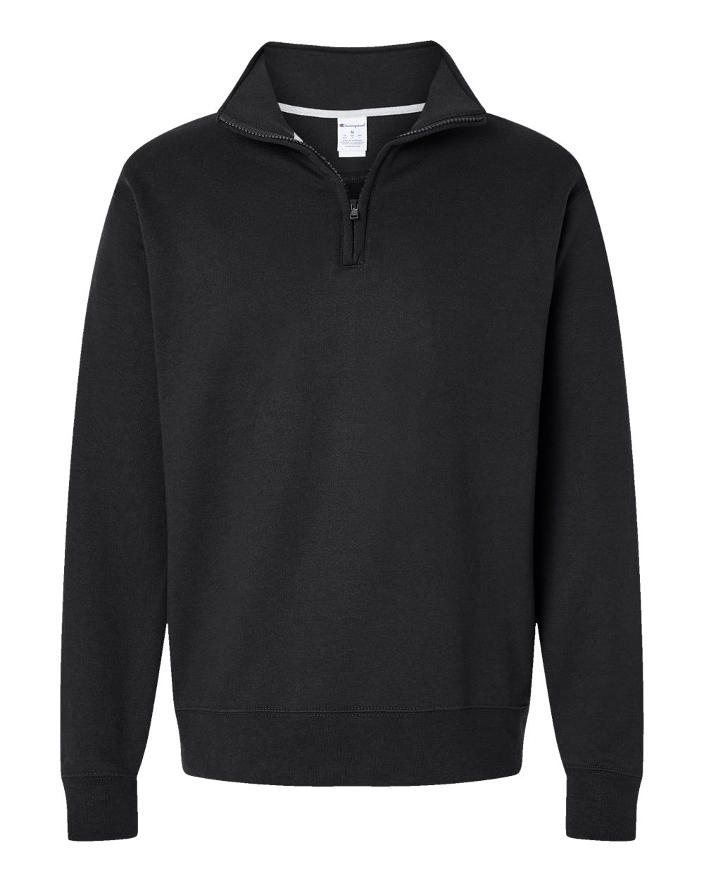 Unisex Powerblend® Quarter-Zip Pullover - Front - B04984503 - Black
